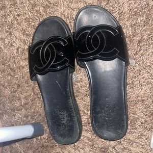 Chanel Patent Sandals